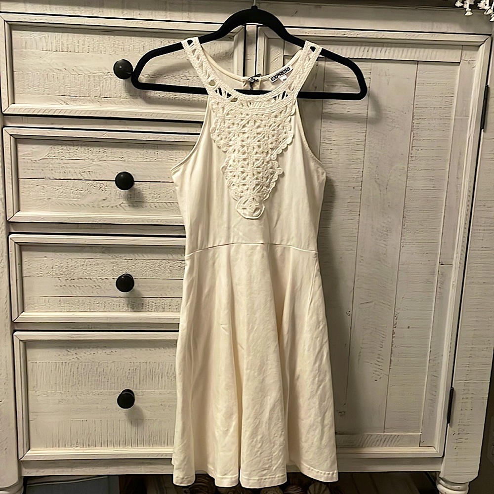 Cream white dress